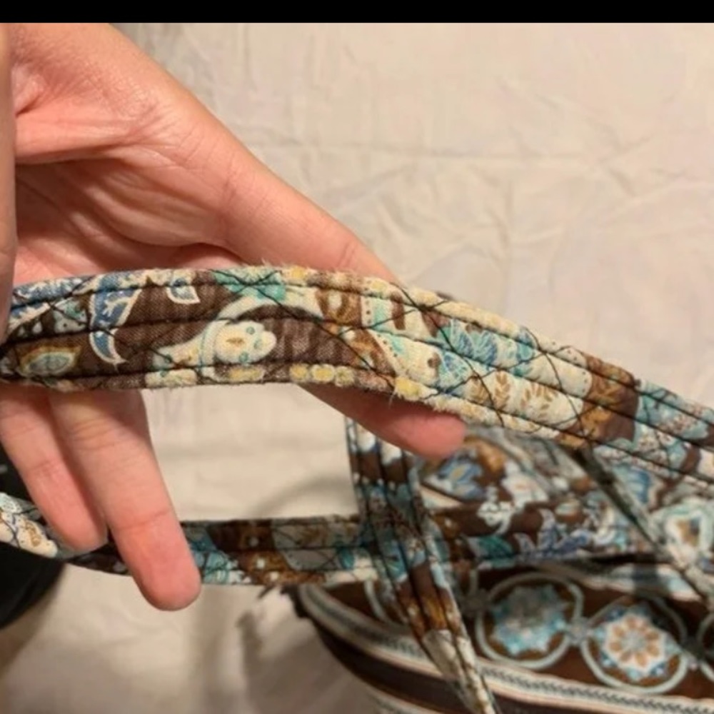 Medium Vera Bradley Zipper Tote In Java Blue - image 5